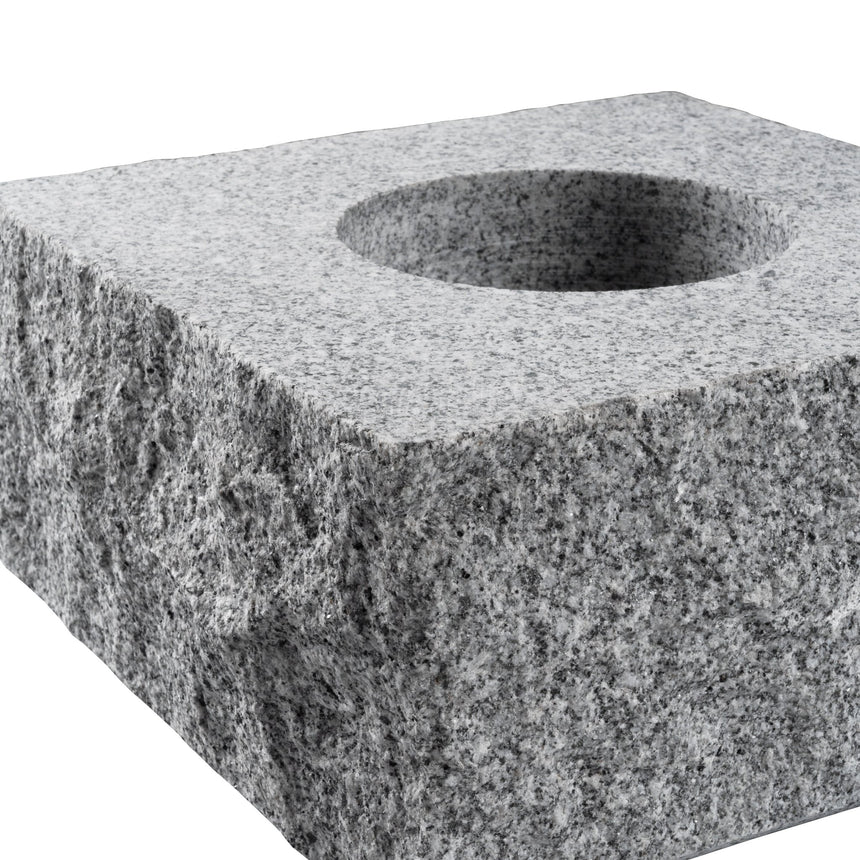 Stolpelement Bergama Granit Grå Rustik 300x300x150 - Stenbolaget