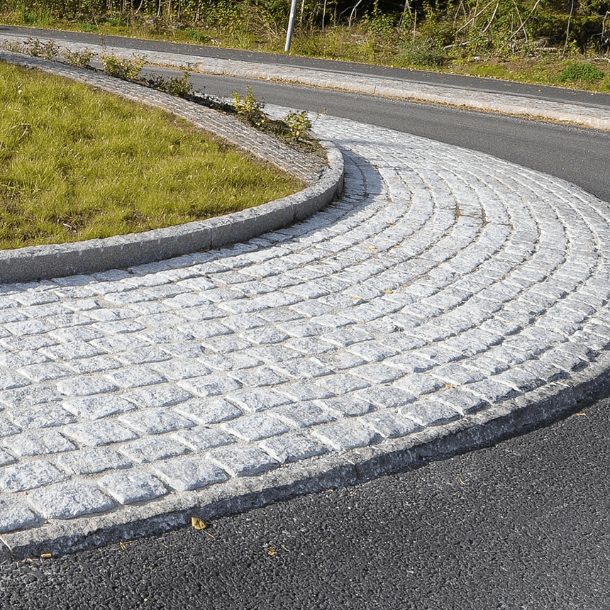 Storgatsten Bergama Granit Grå Tumlad 14/21 - Stenbolaget