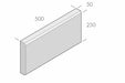 Trädgårdskantstöd Antracit 500x250x50 - Stenbolaget