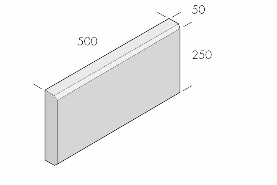 Trädgårdskantstöd Antracit 500x250x50 - Stenbolaget